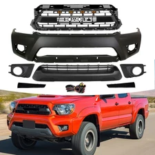 Front Bumper Cover Fascia & Grille Assembly Kit For 2012-2015 Toyota Tacoma