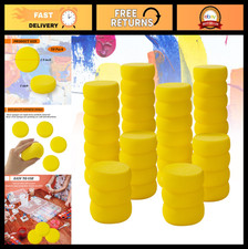 50 Pack Round Yellow Sponges - 2.9" Artist Sponges for Face Painting, Crafts, Po