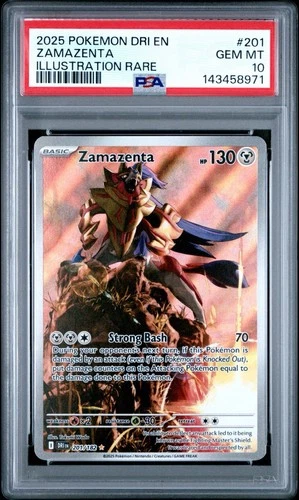 PSA 10 GEM MINT Zamazenta 201 Destined Rivals Pokemon Card