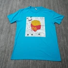 McDonald’s T Shirt Authentic Collector's Cup Edition Crew Employee Blue L Large