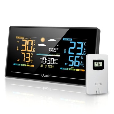 EM3405 Wireless Weather Station Indoor Outdoor Thermometer with Remote , Colo...