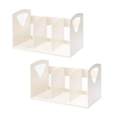 2 Pack Desk Book Shelves Small Desktop Bookshelf Magazine Holder Organizer