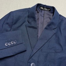 Zara Kids Navy Blue Textured Blazer Size 9 CM 134