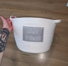 Woven Baby Storage Basket Nursery Baskets with Handles