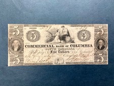 ~ 1851 $5 Commercial Bank of Columbia - State of South Carolina