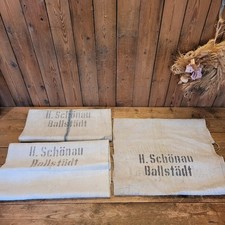 3x Sackleinen Schönau Ballstädt Getreidesack Mehlsack alt und schön