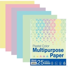 Multipurpose Pastel Colored Copy Paper 8.5 x 11 Inch 25 Sheets for Inkjet Laser