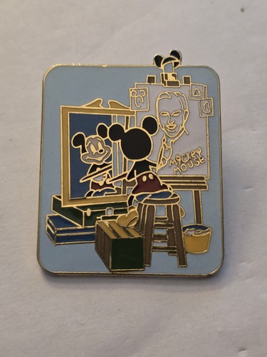 Vintage Mickey Mouse Painting Walt Disney 1.5" Pin (E7) MINT