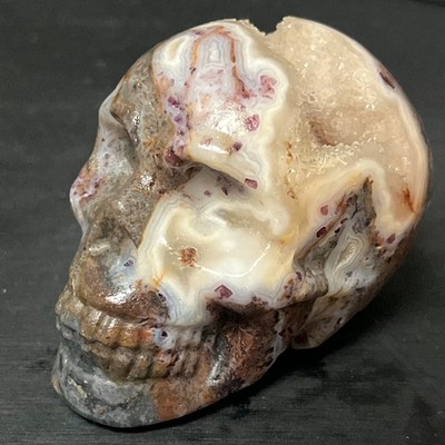 270G RARE fluorite skull Crystal cave hand carved crystal skull healing  A5
