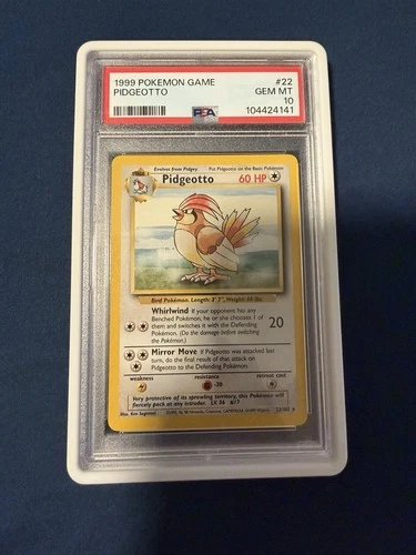1999 Pokemon Base Set Unlimited #22 Pidgeotto Gem Mt PSA 10