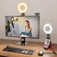 Ring Light for Laptop Desk Clip On,Small Computer Video Conference 1Pack-Black