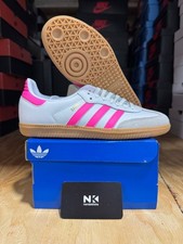 GS Adidas Samba OG 'Cloud White Lucid Pink Gum' GRADE SCHOOL SIZES