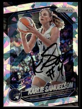 2025 Panini Prizm WNBA #102 Karlie Samuelson Ice Prizms Signed Card Auto IP