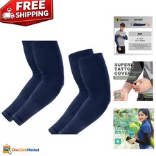 4 Pairs of Tattoo-Friendly UV Protection Arm Sleeves - Lightweight  Cool