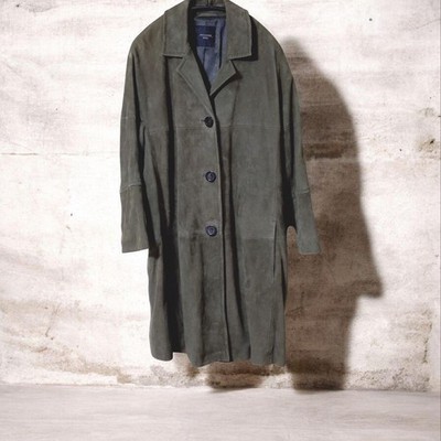 MAX MARA WEEKEND suede Coat Green with tags
