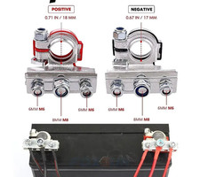 1 Pair Car Battery Terminal Clamps Top Post 12V 24V Cable Connectors