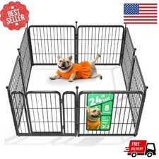 Dog Playpen for Indoor, Garden, RV Camping, 24 Inch 8 Panels