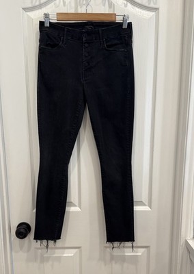 Mother The Pixie Not Guilty Skinny Jeans Raw Hem Sz 28 Pre Owned 