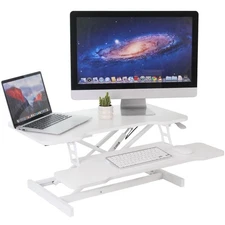 Standing Desk Converter, 32 Height Adjustable Sit to Stand Up Workstation, Dual