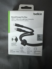 Belkin Boostcharge Pro Flex USB-C to MFI-certified Connector 10 Ft Charger
