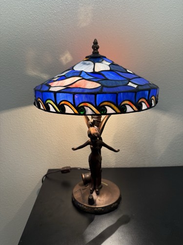 Disney Tinkerbell Jody Daily LE 50th Anniversary Stained Glass Tiffany Lamp