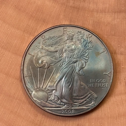 2008 Walking Liberty American Eagle One Dollar 1 Oz. Fine Silver Coin