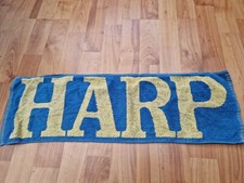 RARE VINTAGE HARP LAGER PUB BAR BEER TOWEL BREWERIANA