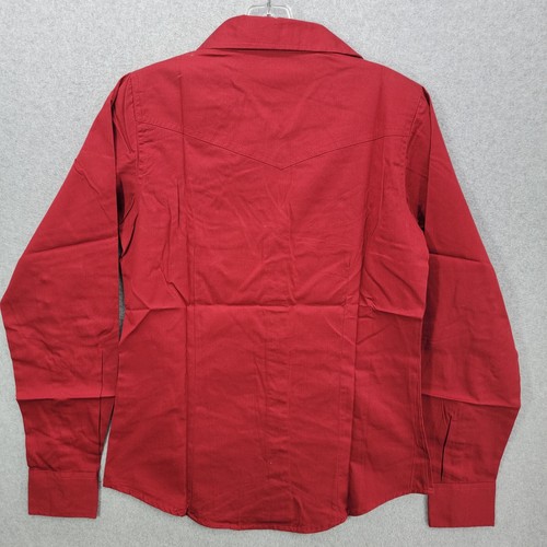 SHERRY CERVI RESISTOL NEW Western Shirt S Long Sleeve Pockets Pearl Snaps red - 第 6/9 張圖片