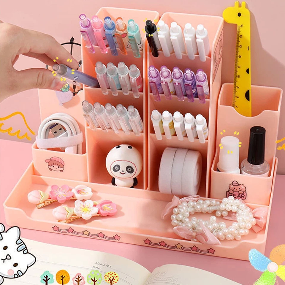 Schreibtisch Organizer 5 Stück Frei Kombinierbarer Stiftebox Kinder aus Plas... - Bild 2 von 4