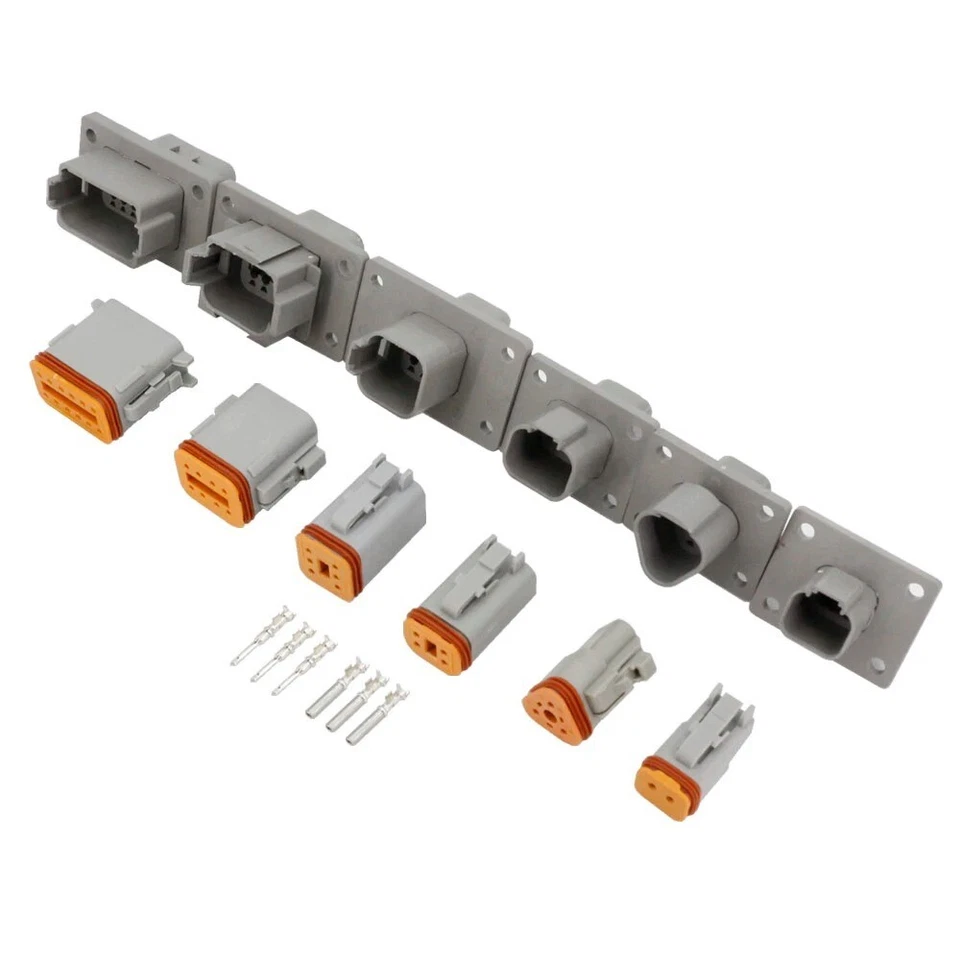 PA PRODUCTS Deutsch DT Panel Flange Mount Male & Female Connector Sets 2/3/4/6/8/12 Pin