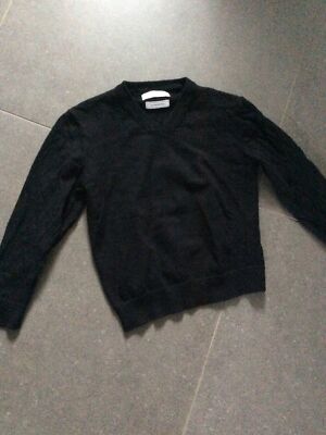 Zara Kids Extra fine Wool Kids Black V Neck Sweater Size 9T
