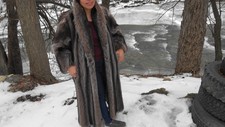 Women's Full Length Raccoon Coat