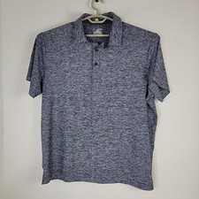 Under Armour Polo Shirt 2XL Heathered Blue Golf Loose Heat Gear