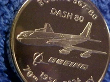 2024 BOEING EMPLOYEEs COIN CLUB Bronze medal 367-80 Dash 80 Proof 1 oz . 14KbP