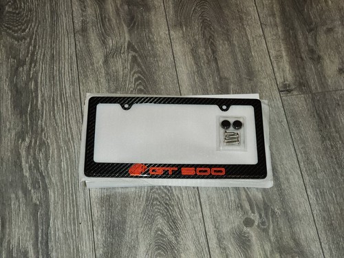 S197 RED Shelby GT500 Mustang Premium 100% Carbon Fiber License Plate Frame - Picture 7 of 10