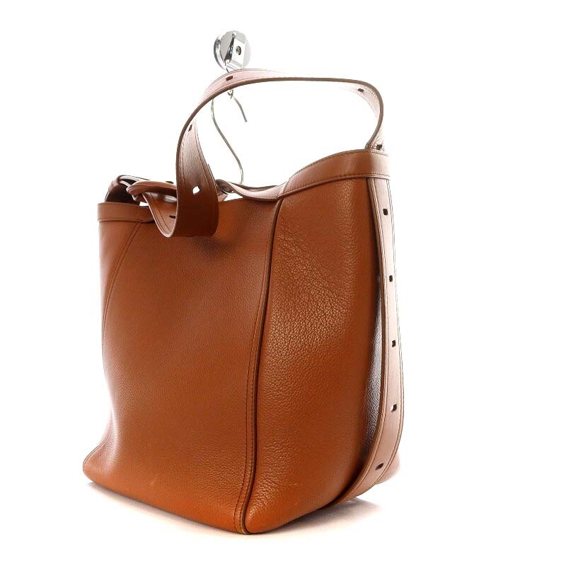 J M Davidson Tonne Bag Tote Shoulder 2Way Leather Brown /Yo7 | eBay