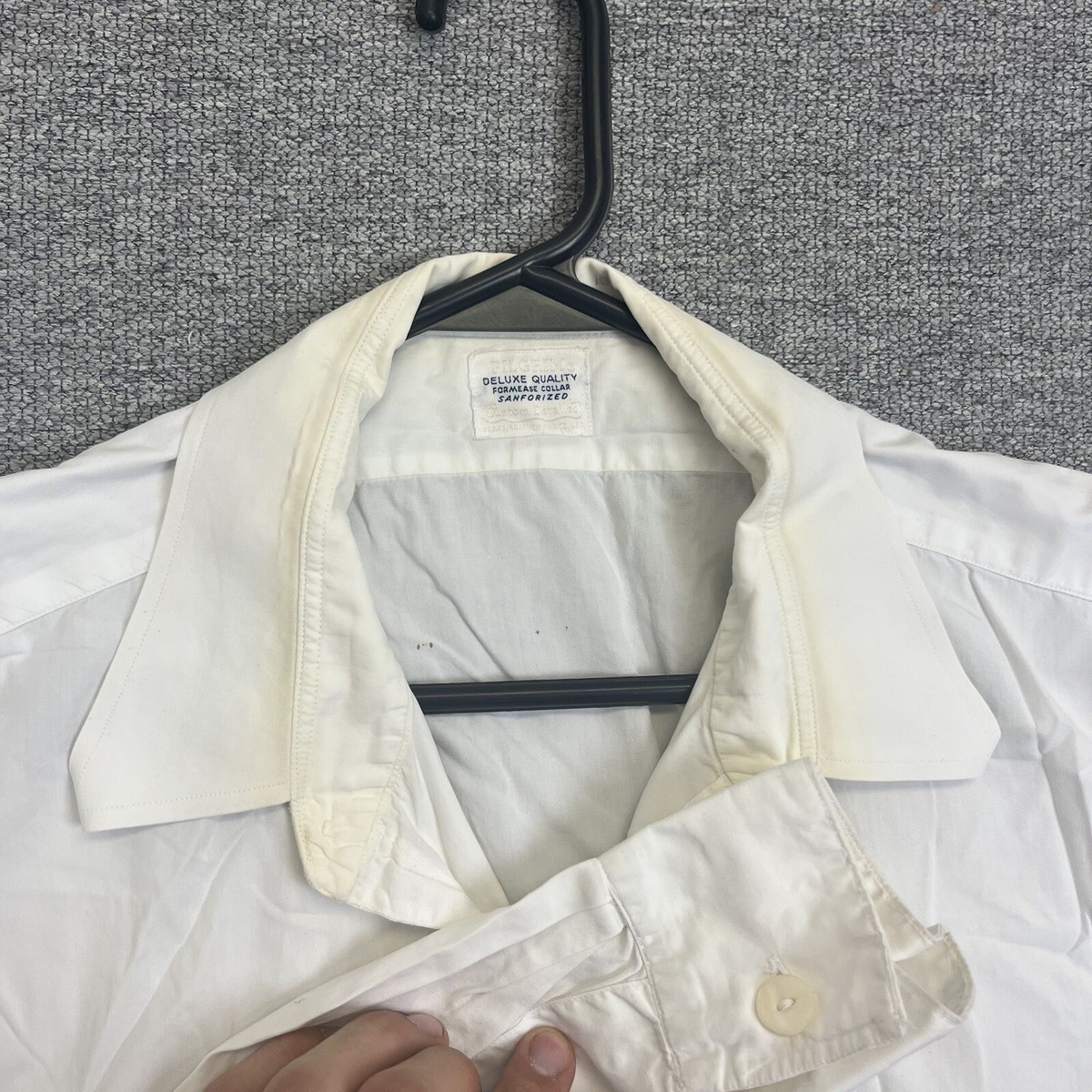 Vintage Pilgrim Button Up Shirt Mens Large White 1950s Vintage Pilgrim Button Up Shirt Mens Large White 1950s