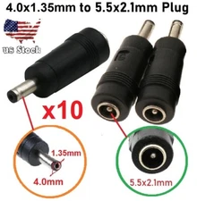 x10 Copper DC Power Connector 5.5mmx2.1mm Female to 4.0mmx1.35mm Male Adapter(D)
