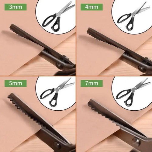 Zigzag Sewing Scissors Pinking Shears Serrated Lace Cut Tailor Scissors - Picture 4 of 11