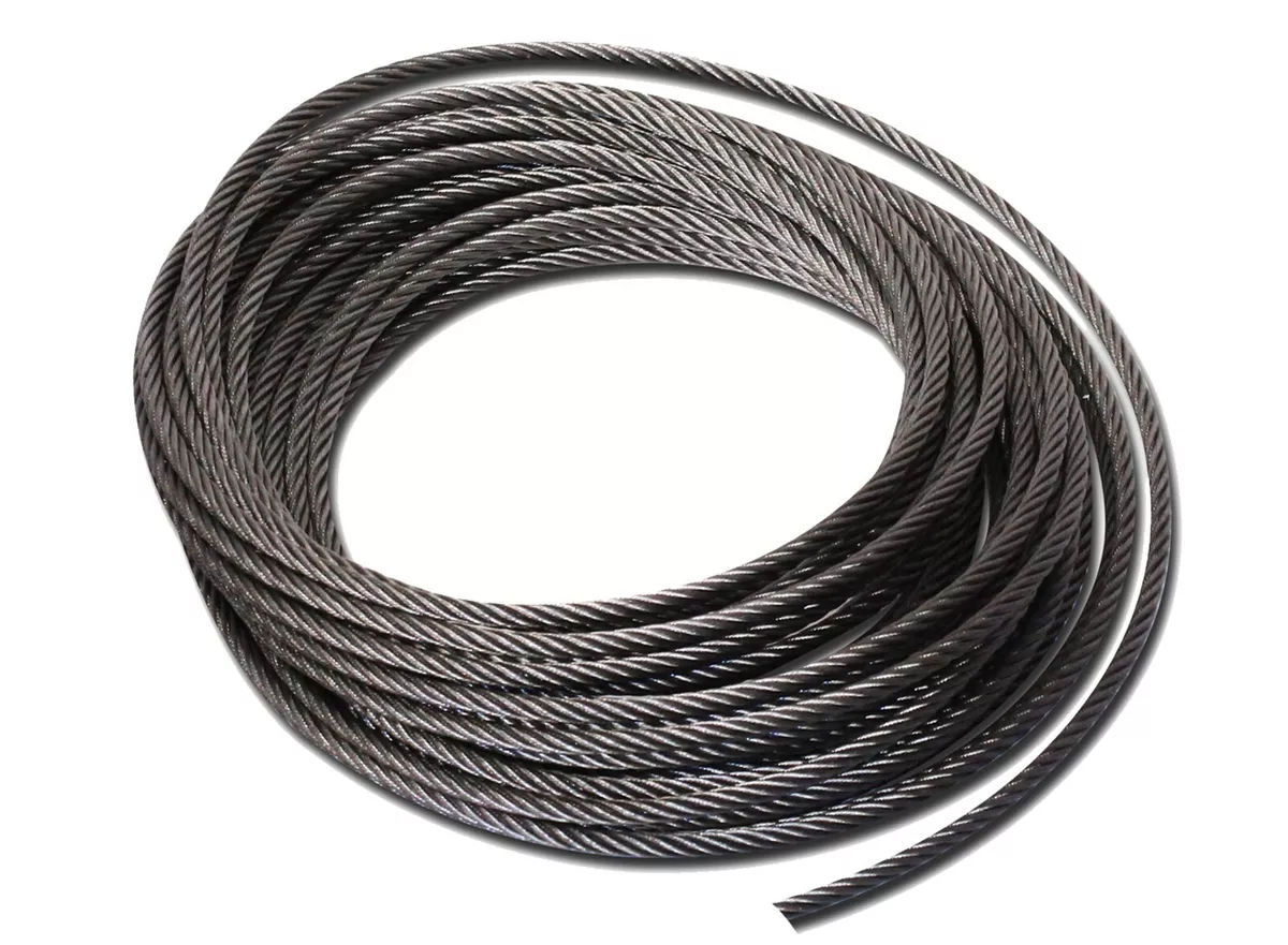 9/16 Steel Core Wire Rope Bulk 200 FT 6x19 33,600 lbs Max Capacity Tow Lift