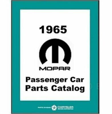  Illustrated Factory Parts Manual for 1965 Plymouth - Dodge - Chrysler - Imper 