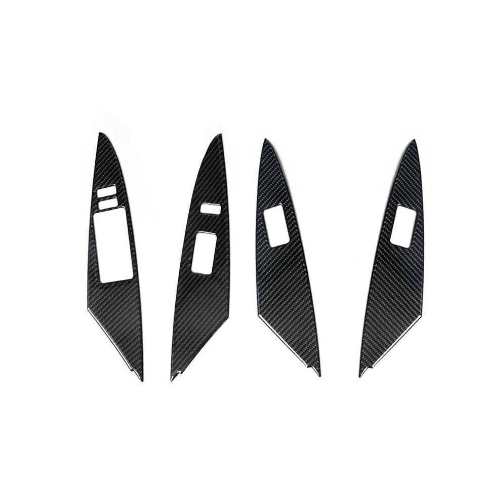 Cubierta de control de ventana interior de fibra de carbono 4 piezas para Toyota Camry 2007-2011 Foto 2 de 4