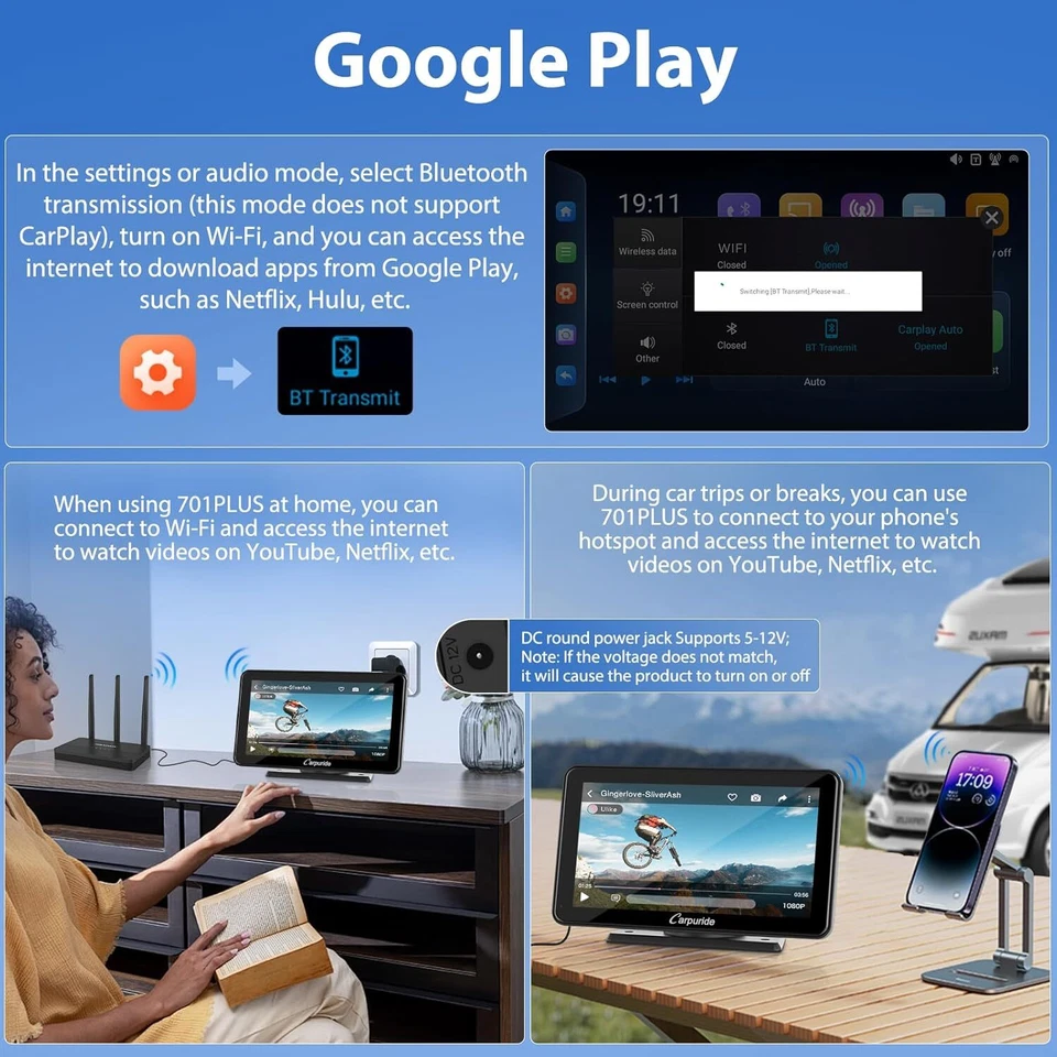 Carpuride W701plus Carplay Inalámbrico Android Auto 4+64 GB Android 12.0 Camera - Imagen 4 de 4