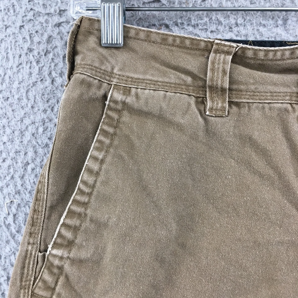 Pantalones Cortos Free World Cargo Para Hombre 28 (Actual 28X9.5) Beige Tiro Medio Informal Bolsillo Cremallera Foto 4 de 4