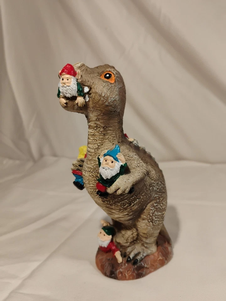 Garden Dinosaur Statues Handicraft Knomes Sculpture Creative Cute Outdoor Decor - Image 3 of 4