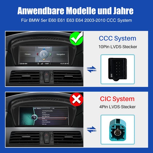 Für BMW 5er E60 E90 CCC Carplay Android 13 Autoradio 8 Core 4+64G 4G LTE GPS 4G - Bild 5 von 18