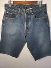 Vintage 90s Levis 501 Cutoff Shorts Cutoffs 32 Medium Wash Longer Cut Jorts