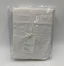 Pottery Barn Belgian Flax Linen Box Spring Cover White King #8712D