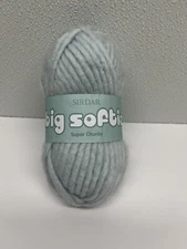 New Sirdar Big Softie Super Chunky Yarn 51% Wool 49 yds England 0335 Light blue