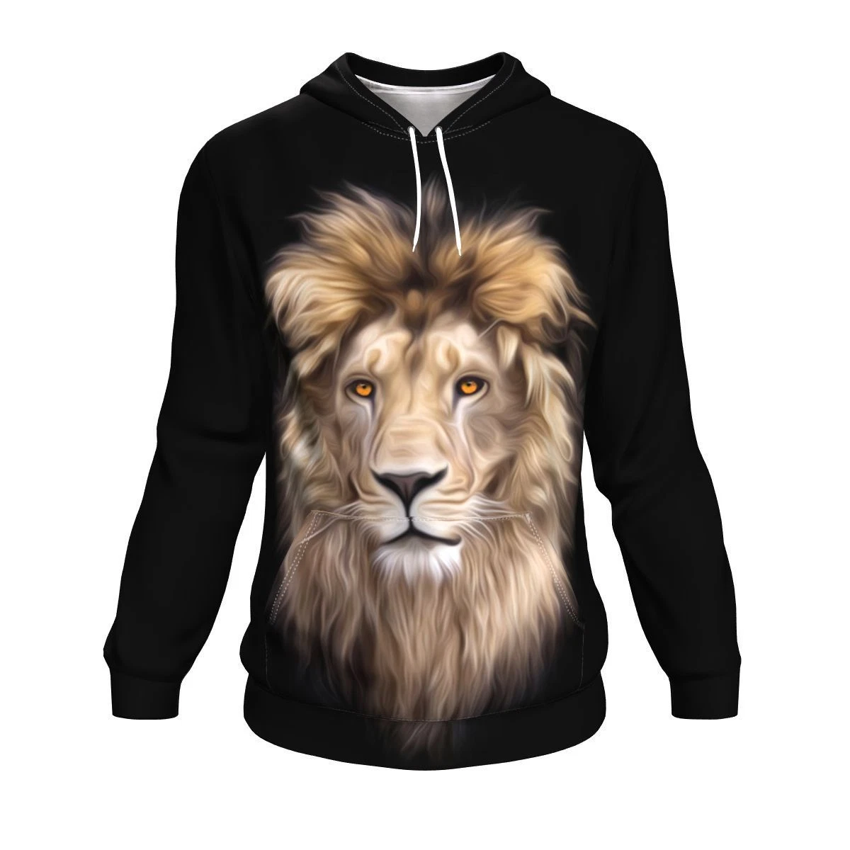 Lion Head Fearless Inspirational Hoodie Lion Present Gift Men